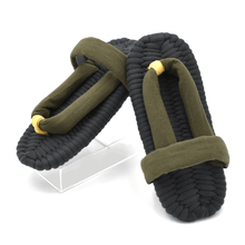 画像をギャラリービューアに読み込む, 甲ストラップ布ぞうり / ダークグリーン