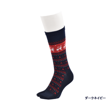 Load images into the gallery viewer,Nordic pattern wool mix tabi crew socks