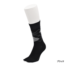 Load images into the gallery viewer,Argyle pattern tabi crew socks