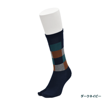 Load images into the gallery viewer,Square Pattern Tabi Crew Socks