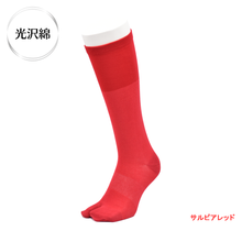 画像をギャラリービューアに読み込む, 光沢感!シルケット 足袋ロングホーズ【サルビアレッド】