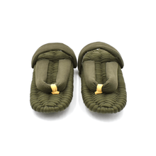 画像をギャラリービューアに読み込む, 甲ストラップ布ぞうり / ミリタリーグリーン