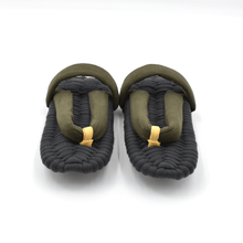 画像をギャラリービューアに読み込む, 甲ストラップ布ぞうり / ダークグリーン