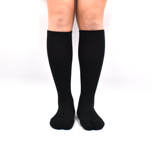 Plain Tabi Crew Socks with Pile Sole