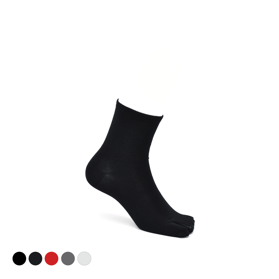 100% cotton surface thread, basic tabi low crew socks