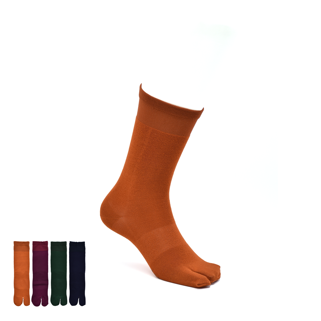 Rayon Silk Basic Tabi Crew Socks